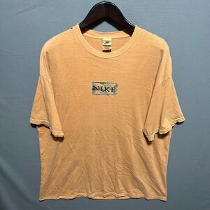 Vintage Nike Made in USA Distressed Box Logo T-Shirt Orange XL Mens 90s thrashed